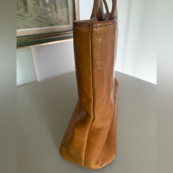 Authentic Tory Burch Bombe Tote Handbag Shoulder Bag Purse Caramel Camel Tan - Picture 6 of 13